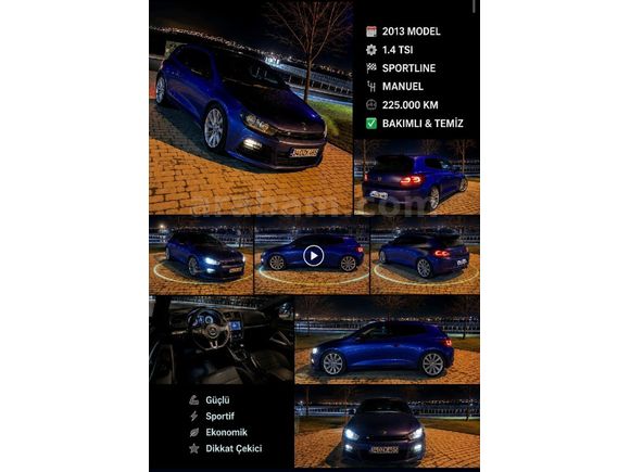 Sahibinden Volkswagen Scirocco 1.4 TSi Sportline 2013 Model