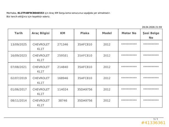 ESKON OTOMOTİV'DEN CHEVROLET AVEO 1.4 BENZİN LPG