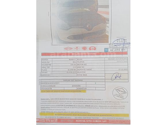 Sahibinden Renault Clio 1.5 dCi Icon 2014 Model Konya