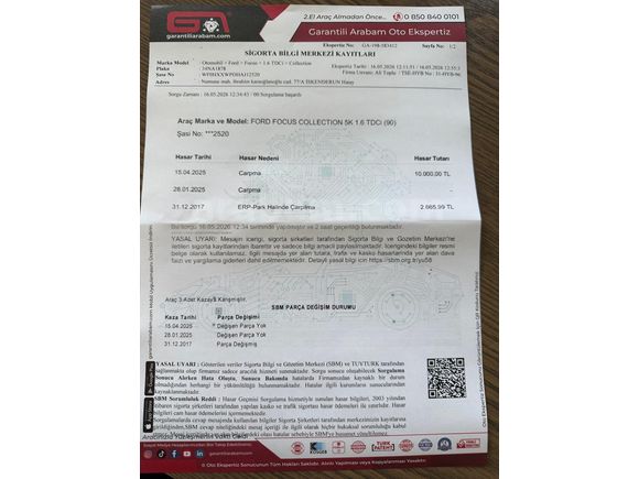 Sahibinden Ford Focus 1.6 TDCi Collection 2011 Model