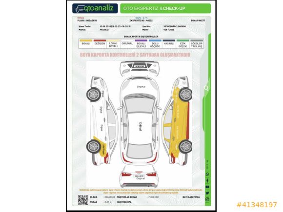 "PLUSCAR" 2012 PEUGEOT 508 ACTİVE-X 233.000'KM HeadUP ELK KOLTUK