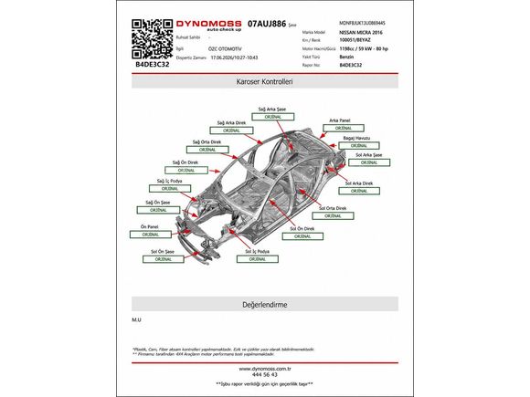 Galeriden Nissan Micra 1.2 Match 2016 Model İzmir 100.000 km Beyaz