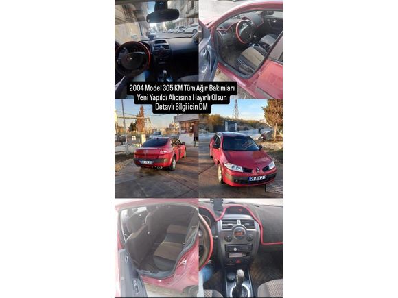 Sahibinden Renault Megane 1.5 dCi Dynamique 2004 Model  303.000 km Kırmızı