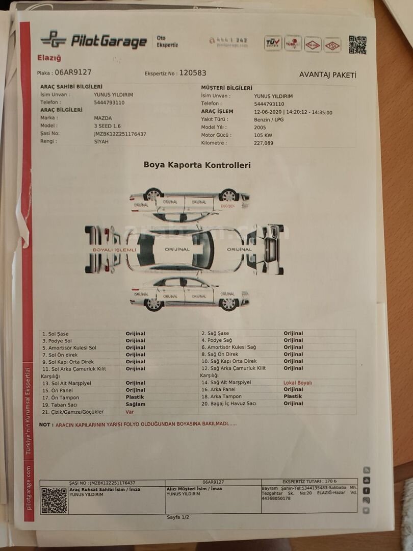 Sahibinden Mazda 3 1.6 Dynamic 2005 Model 3