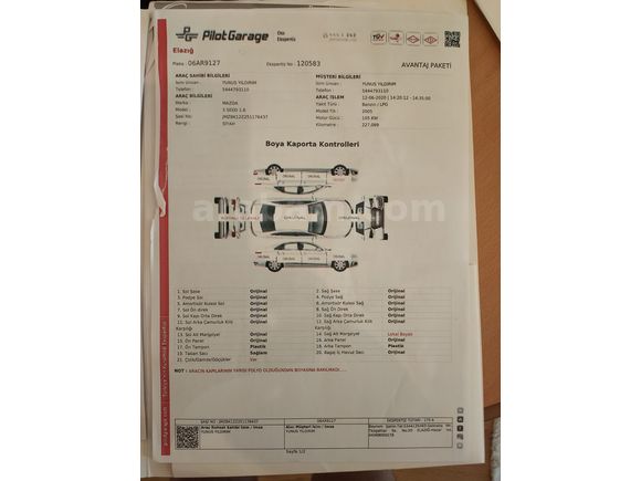 Sahibinden Mazda 3 1.6 Dynamic 2005 Model 
