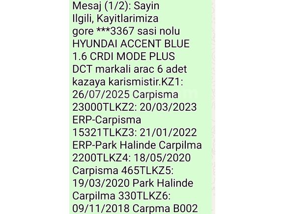 Sahibinden Hyundai Accent Blue 1.6 CRDI Mode Plus 2017 Model  141.000 km Beyaz