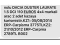 Sahibinden Dacia Duster 1.5 dCi Laureate 2012 Model 