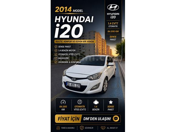 i20 1.4 OTOMATİK Sense 2014 Model
