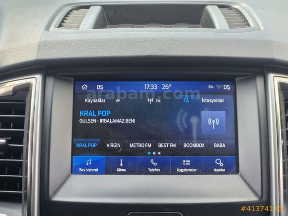 2020 97.000 KM FORD RANGER 2.0 ECOBLUE XLT HATASIZ+SRVS BAKIMLI