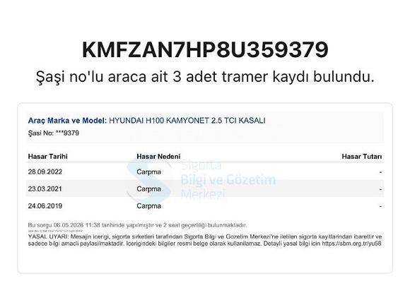 2008 H-100 AÇIK KASA KAMYONET YENİ MUAYENELİ
