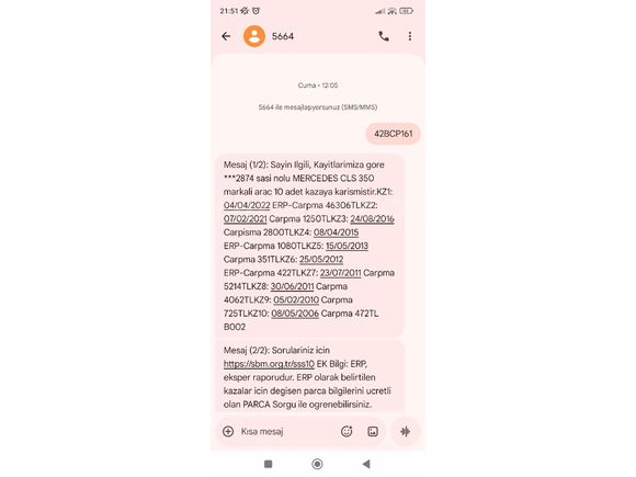 *Biniciden *Tam Bakamlı *330 Km *Tek Değişen