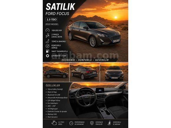 Sahibinden Ford Focus 1.5 TDCi Titanium 2020 Model 