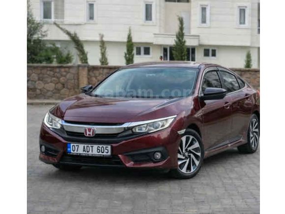 Sahibinden Honda Civic 1.6i VTEC Eco Elegance 2017 Model  216.000 km Bordo