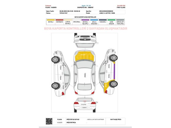 Sahibinden Fiat Linea 1.4 Fire Active 2009 Model