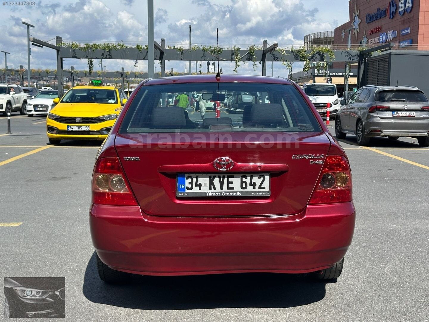 Galeriden Toyota Corolla 1.4 D-4D Terra 2006 Model İstanbul 260.000 km Bordo 6