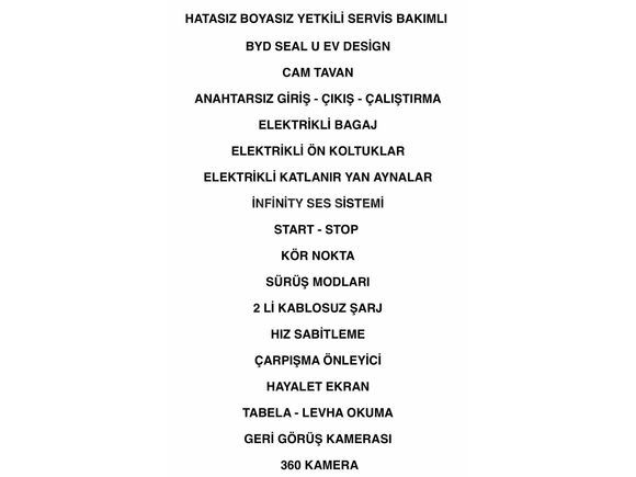 Sahibinden BYD Seal U DM-i 1.5 Phev 2025 Model 