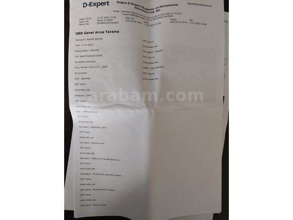 Sahibinden Honda Civic HASARSIZ DEĞİŞENSİZ