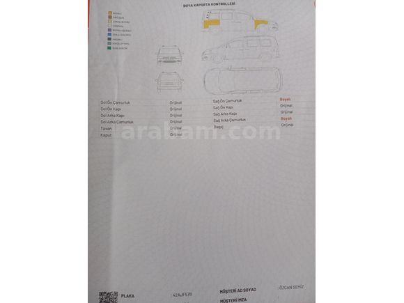 Sahibinden Ford Tourneo Connect 110PS 2011 Model