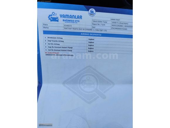 2011 MODEL 1.3 DİZEL EVO 178 BİN KM DE DİNAMİK PAKET ORJİNAL