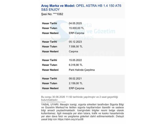 Sahibinden Opel Astra 1.4 T Enjoy 2016 Model 