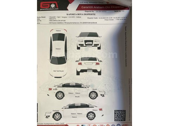 Sahibinden Opel Insignia 2.0 CDTI Edition 2012 Model 