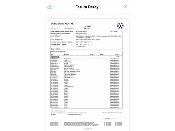 Sahibinden Volkswagen Golf 1.5 TSi Impression 2024 Model 