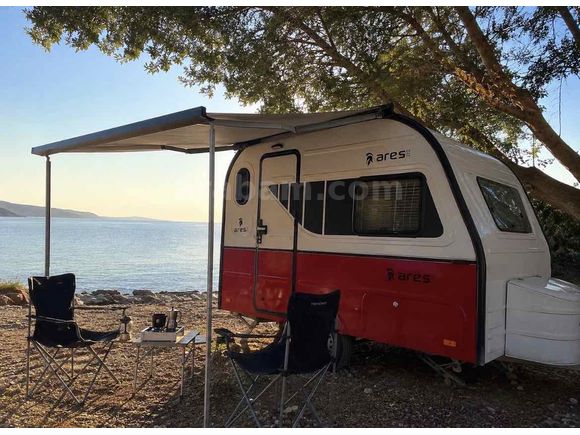 Ares çekme karavan  kampa hazır