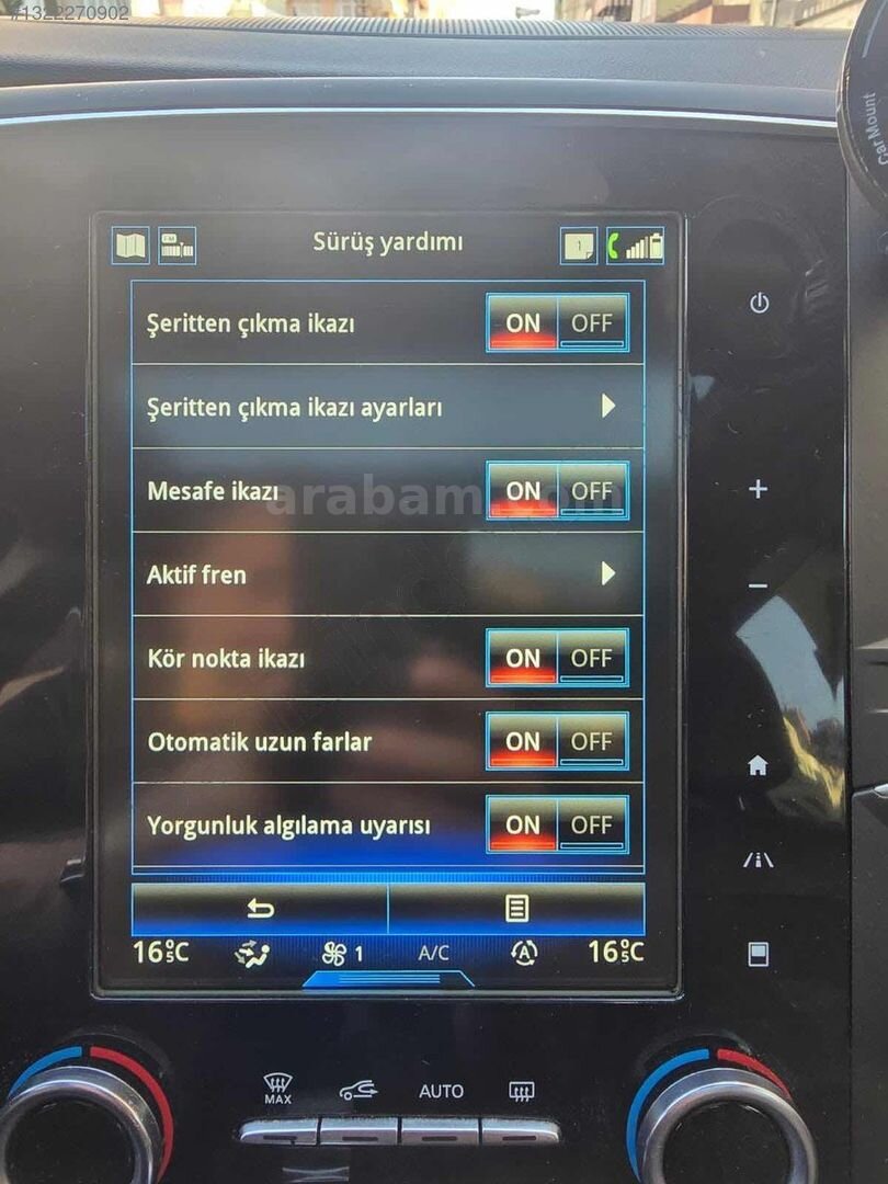 Galeriden Renault Talisman 1.6 dCi Icon 2016 Model Kocaeli 150.000 km Bej 7