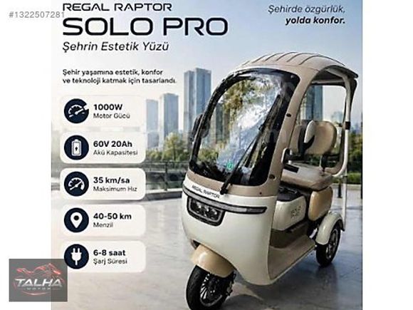REGAL RAPTOR SOLO PRO ELEKTRİKLİ KABİNLİ TRCYCLE