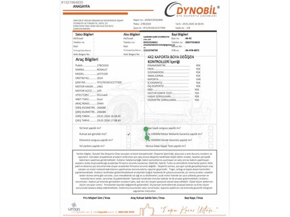 2014 RENAULT LATITUDE 1.5 DCI OTOMOTİK PRİVİLEGE TAKAS OLUR