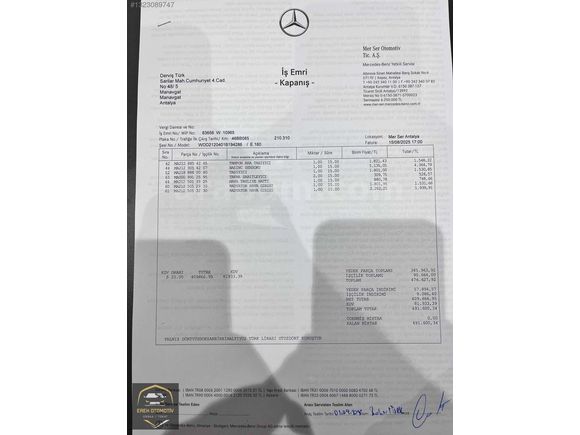 EREK OTOMOTİV'DEN MERCEDES E180