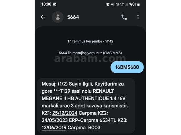 Acil Satılık | Megane 2 1.4 LPG&Benzin