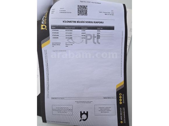 Sahibinden Renault Megane 1.5 dCi Joy 2016 Model