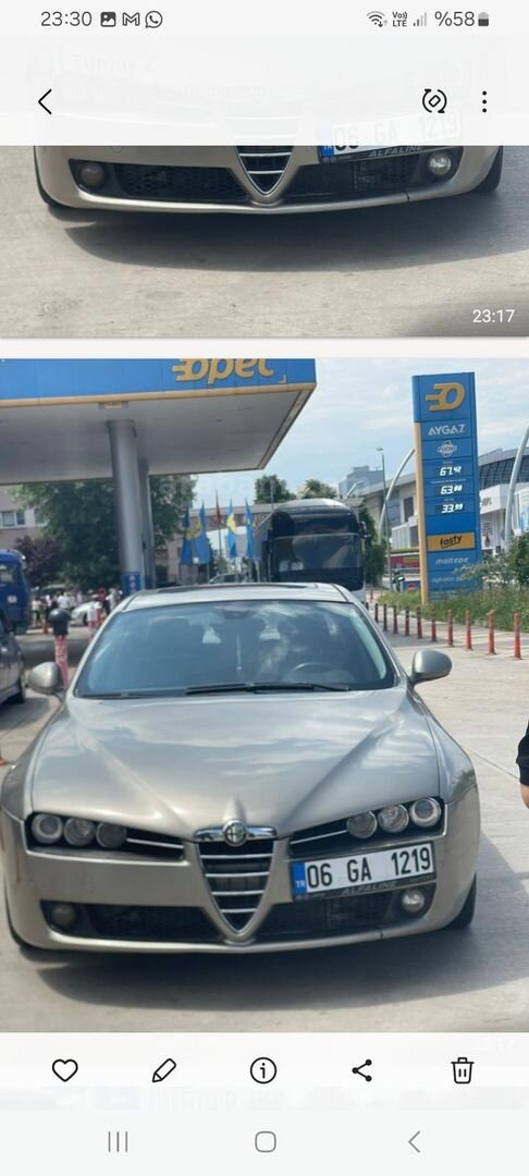 Sahibinden Alfa Romeo 159 1.9 JTD Distinctive Plus 2008 Model Ankara 367.000 km Gri 7