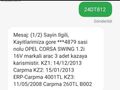 Sahibinden Opel Corsa 1.2 Swing 1999 Model Erzincan