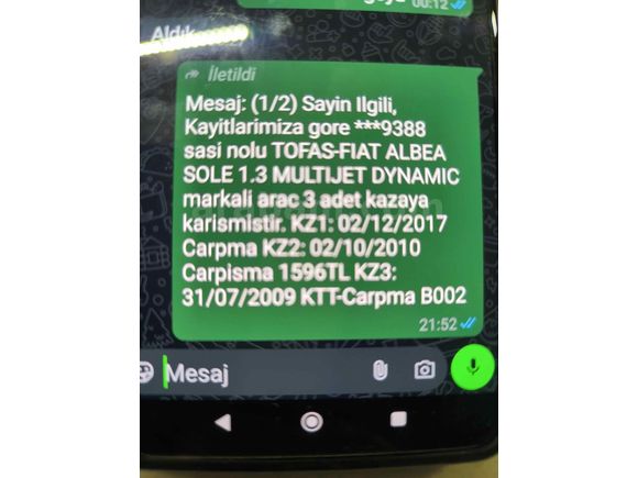 Memurdan Fiat Albea Sole 1.3 Multijet Dynamic 2008 Model 