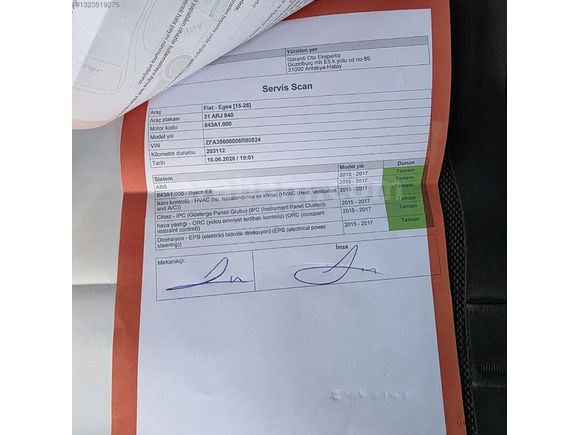 ANTAKYA ES AUTO DAN 2020 FİAT EGEA 1.4 BENZİN EASY PLUS