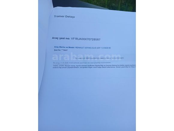 Sahibinden Renault Clio 1.0 SCe Joy 2023 Model