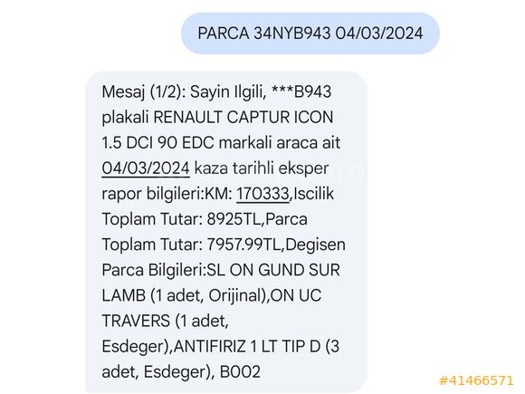 RENAULT CAPTUR ICON 1.5 DCI 90 EDC CAM TAVAN - ÇİFT RENK