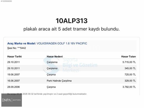 2004 MODEL VOLKSWAGEN GOLF 5 / 1.6-PACİFİC-BENZİN&LPG