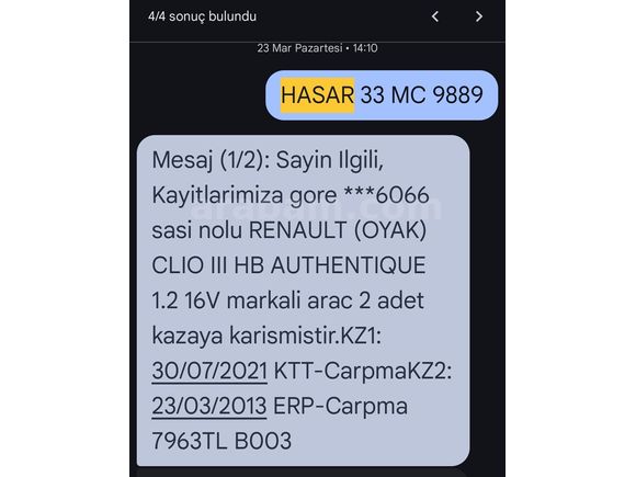 Sahibinden Renault Clio 1.2 Authentique 2010 Model  160.000 km Siyah