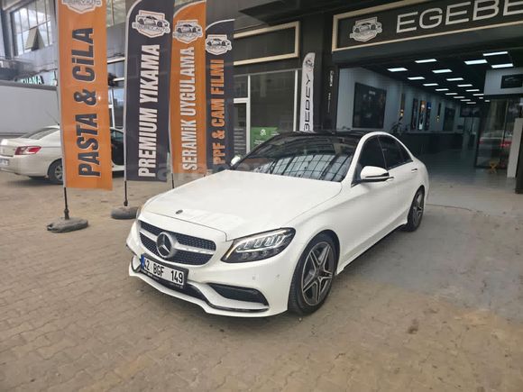 -TUYA MOTORS- 2020 MERCEDES C200 OTOMATİK HATASIZ BOYASIZ AMG 