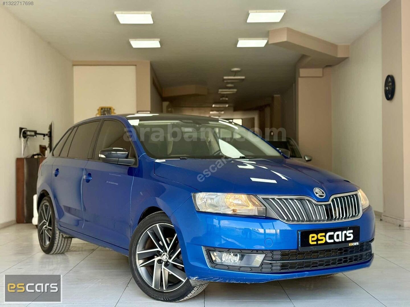 Galeriden Skoda Rapid 1.4 TDI GreenTec Spaceback Style 2017 Model Bursa 135.000 km Mavi 3