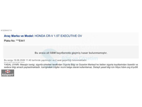 Yetkili Servis Bakımlı 2021 Model Honda CR-V 1.5 VTEC Executive