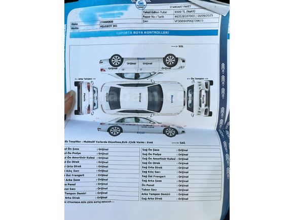 Sahibinden Peugeot 301 1.6 HDi Active 2016 Model