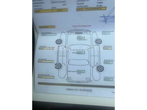 Galeriden Renault Fluence 1.5 dCi Dynamique 2012 Model Kayseri