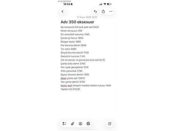 ORJİNAL HATASIZ ADV 350