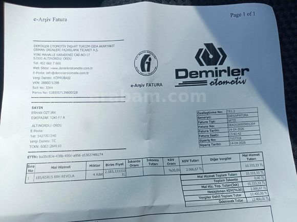 Sahibinden Fiat Linea 1.4 Fire Pop 2014 Model Ordu