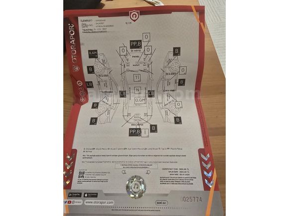 Değişensiz, Expertiz ve Servis Bakım Kayıtları Görsellerde Ekli