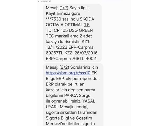 260.000 KM 1.6 TDİ OTOMATİK OCTAVİA